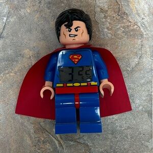 Lego Superman Digital Alarm Clock DC Comics Super Heroes WORKS